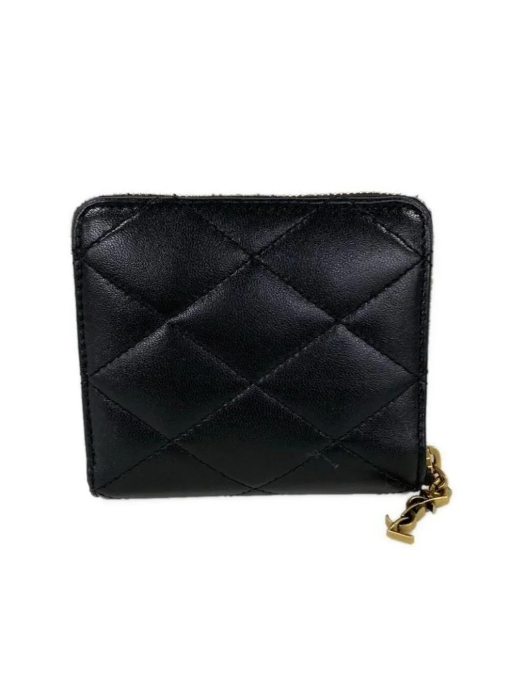 Saint Laurent Paris Bifold Wallet Black Zip Around Leather - Picture 2 of 7